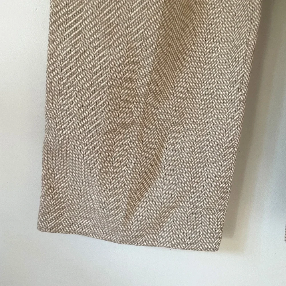 Banana Republic Wide Leg Pants Linen Cotton Sz 4 Quiet Luxury Minimalist
